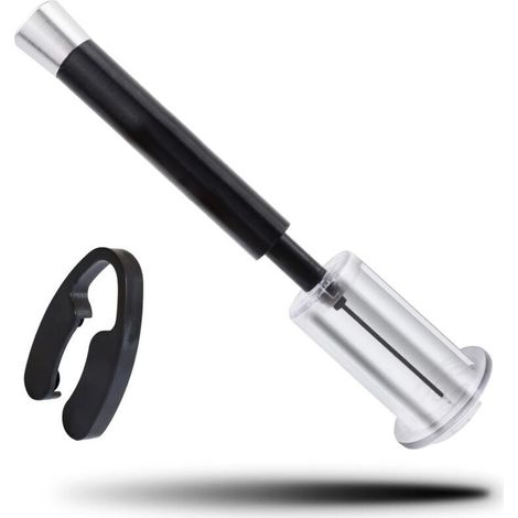 Tire-Bouchon, Noir Air Comprimé Tire-Bouchon, Bouteille Décapsuleur avec Coupe-Capsule, Convient à la Plupart des Bouteilles de Vin (1/5)