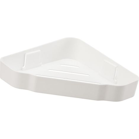 Étagère Soavoa Triangle Salle de Bain Adhésif Sans Perçage Plastique Imperméable Coin Douche Rangement 1 Pièce (1/4)