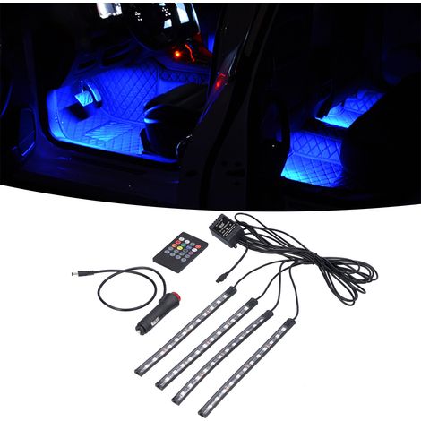 Bande LED RGB étanche IP65, 48 LED, contrôle musical et éclairage intérieur de voiture, idéale pour la décoration automobile. (1/5)