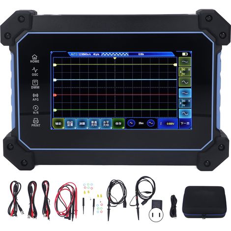 Oscilloscope Numérique HANTEK Écran Tactile 4 Canaux 200MHz 1GSa/s Portable Multimètre AC100-240V Prise US (1/5)
