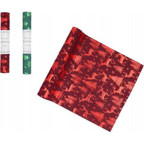 Runner da tavola, organza decorativa 28x150 cm, Natale (1/2)