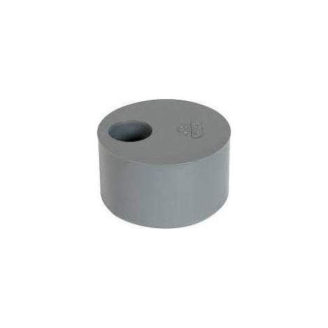 Enchufe reductor de PVC incorporado 125 mm macho, 32 mm hembra.