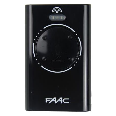 Faac – Télécommande émetteur sans fil 1 canal RF433.92 – Portée jusqu'à 70 pieds – Compatible avec moteurs RF A-OK – Pour stores électriques
