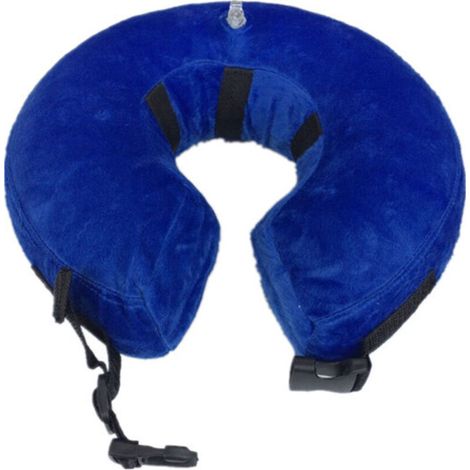 Inflatable dog recovery collar with adjustable buckle, medium size (1/4)