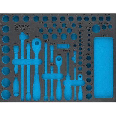 Insert en mousse souple HAZET à 2 composants 163-513L (1/2)