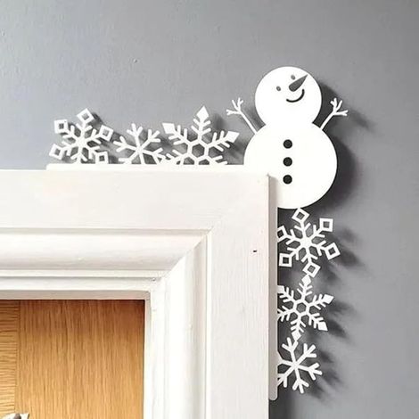 Décoration Murale Noël - En Métal - Pour Porte, Cheminée, Étagère ou Fenêtre - Modèle A - 1 Pièce (1/5)