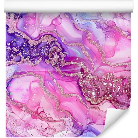 Papel pintado Ink lavanda, rosa empolvado, violeta y morado 50x1000 cm (1/5)