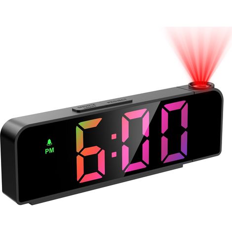 Réveil Numérique avec Projecteur pour Chambre avec Réglage de Luminosité Réveil Bruyant de Chevet pour les Gros Dormeurs (1/5)