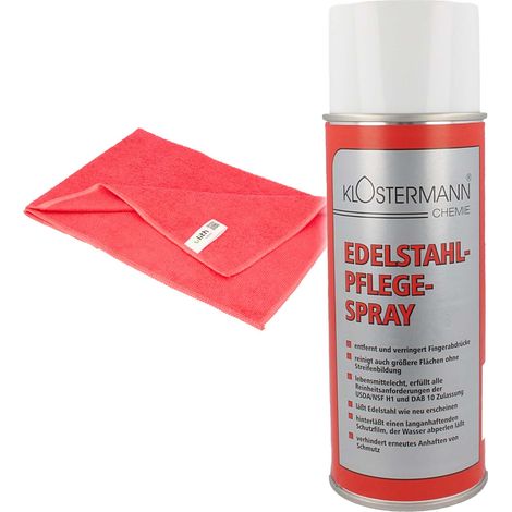 tecuro Edelstahlpflege-Spray 400 ml - 3501 inkl. Mikrofasertuch (1/3)