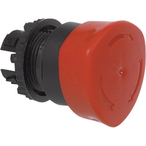 BACO L22ED01 Pulsante a fungo Anello frontale in plastica, nero Rosso Sblocco a rotazione 1 pz. (1/2)