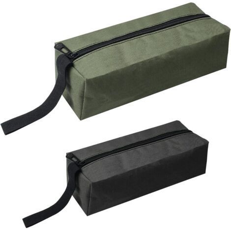 2 Tool Kits, with Thick Zipper, Multi-Purpose Tool Bag, Waterproof and Moisture-Proof Tool Bag, Tool Storage Bag (Black, Green) (1/5)