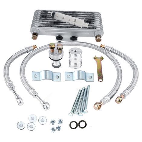 Kit de système de radiateur de refroidissement d'huile moteur de refroidisseur d'huile de moto de 125 ml pour moteur CB CG (1/5)