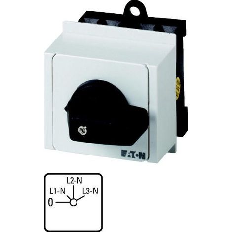 Commut. de voltmètre cont.: 4 20A à acc. encastré IVS 000074456 EATON T0-2-15921/IVS