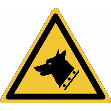 Cartelli ISO 7010 "Cane da guardia" - W013 - Misura: 100mm x 100mm - Numero Pezzi: 500 Pezzi