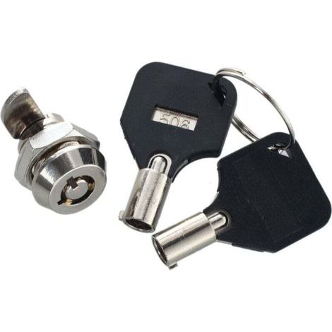 Serrure À Came Fileté Quart De Tour 12 Mm Pour Casier Et Tiroir (1/4)