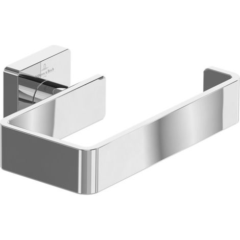 Villeroy & Boch - Distributore di carta igienica a parete. ottone. rettangolare. finitura cromata. senza coperchio (1/3)