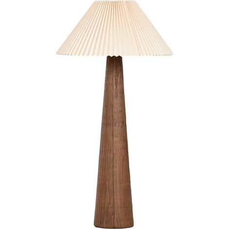 Lampara Pie Ceramica Poliester 54X54X102 Plisada (1/5)
