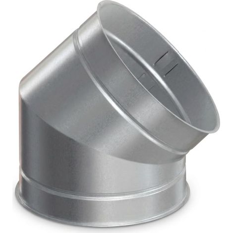 MAKA Curva 45° Canale Aria Zincato Svasato a Settori Ø 130 mm sp. 0,8 mm (1/5)