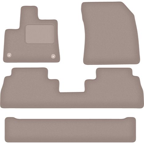 Beige Veloursmatten für: Toyota ProAce City Verso 7-Sitzer (2018-)
