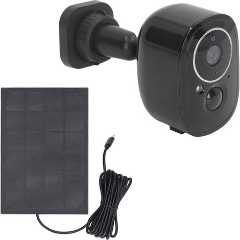 Caméra de surveillance solaire 3MP WiFi sans fil, détection PIR humaine, vision nocturne HD, caméra extérieure étanche (1/5)
