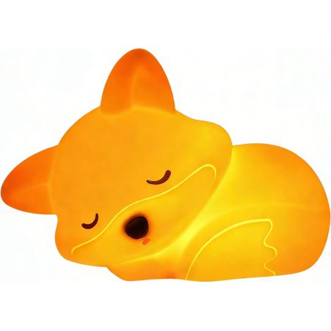 Lampara Nocturna Fox - Silicon BPA Libre - Recargable USB - Luz Cálida Ajustable - Temporizador 20 Min - Ideal Para Habitación Infantil - Unidad (1/5)