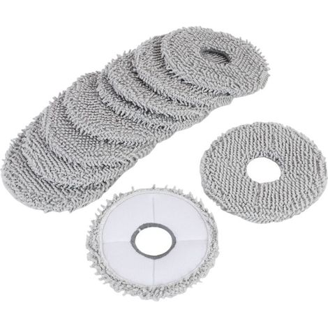 Lot de 10 lingettes lavables pour aspirateurs robots, compatibles avec les modèles L10s, L20 et X10 (1/4)