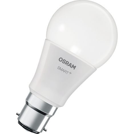 OSRAM Lampe LED  SMART A60 forme d'ampoule B22D, 9 W ZigBee 3.0, RGBW 16 millions de couleurs, dimmable, contrôle par application, Alexa