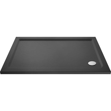 Slim 1000 x 700 mm Rectangular Polyurethane Resin Shower Tray Slate Grey (1/2)