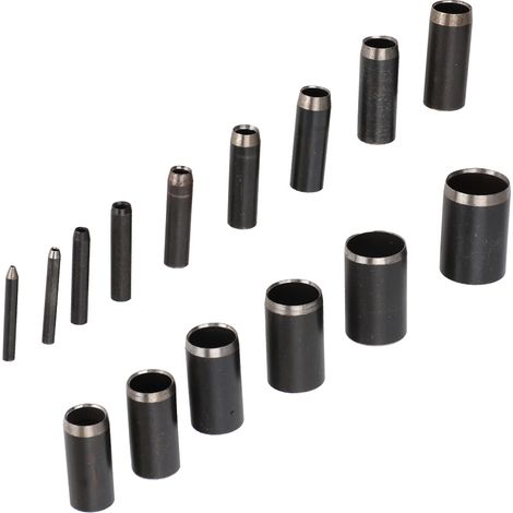 Kit de 15 emporte-pièces ronds A31 pour cuir, outil de bricolage, poinçon en V pour queue de ceinture, perforation de ceinture ronde. (1/3)