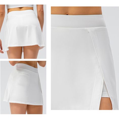 Pantalon-Short Femme Taille Haute avec Poches - Tennis Golf Fitness - Noir - Taille L - 1 Pièce (1/5)