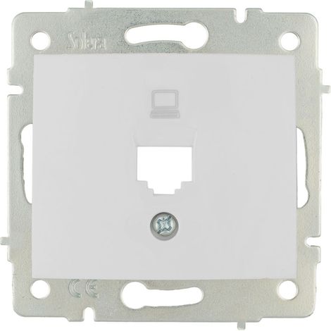 Tapa + chasis para toma de datos RJ45  Solera E3/42994 (1/2)