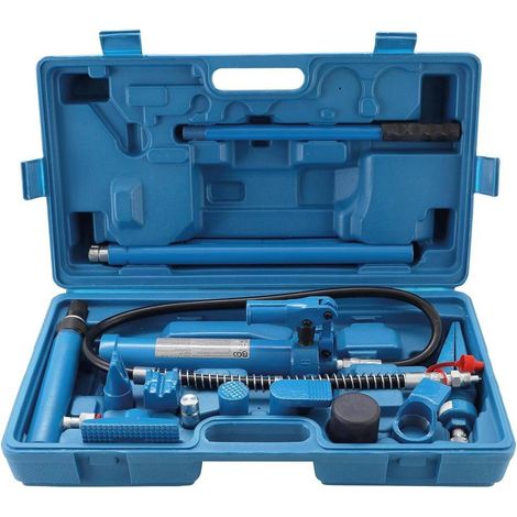 Coffret de Vérins Hydraulique 4T - 0,326 x 0,176 x 0,604 m - Puissance et Robustesse - Acier, Pro - D-Work