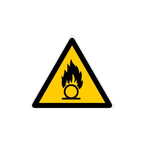 Panneau Danger matières comburantes - Rigide Triangle 100mm - 4180182