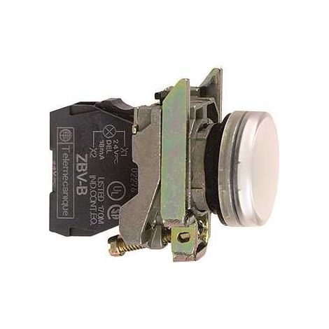 Harmony voyant rond Ø22 - IP66 - blanc - LED intégrée - 120V - XB4BVG1