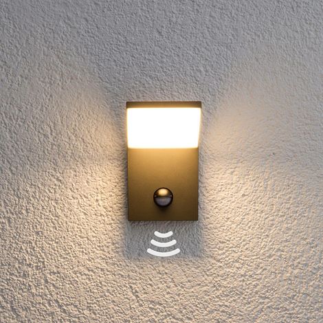 [GEBRAUCHT] B-Ware Nevio Außenwandleuchte Außenlampe Led Sensor Aluminium Schwarz Bewegungsmel817