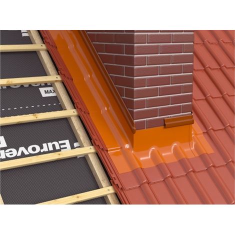 Bande de finition en aluminium 80mm – Résistante aux UV et aux intempéries – Pour solins autour des cheminées – Installation facile – Eurovent
