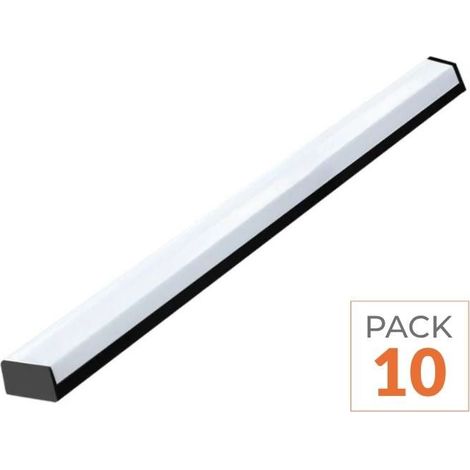 Réglette LED 120cm Noire 48W IP20 CCT - 3000K/4000K/6000K - Pack de 10 - SILAMP (1/2)