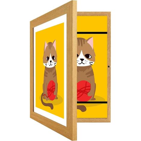 Cadre photo A4 pour dessins d'enfants, en MDF écologique, cadre photo collage A4 pour enfants, en bois
