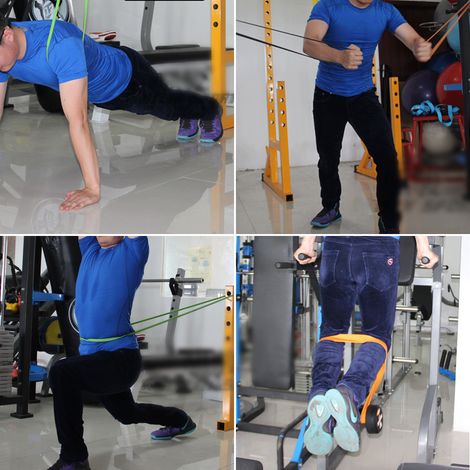 Bande de boucle d'entraînement de 208 cm, assistance à la traction, résistance à l'étirement, dynamophilie, musculation, exercice de yoga, fitness, mobilité pour hommes et femmes (1/5)