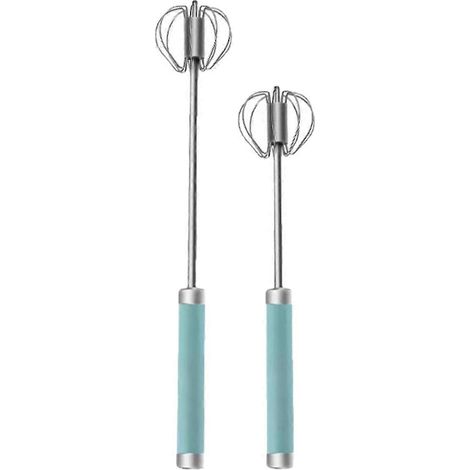 Lot de 2 fouets à œufs semi-automatiques et batteurs manuels à main (1/5)