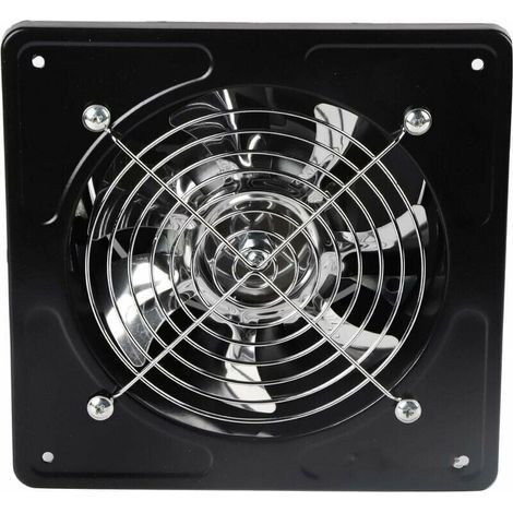 Ventilateur permanent, extracteur d'air mural 40 W, diamètre de perçage 150 mm, pour cuisine et salle de bain (noir) - RWA (1/5)