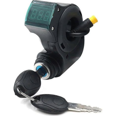 Antivol de contact pour vélo électrique, accélérateur au pouce, voltmètre, affichage numérique de la tension, interrupteur à 3 broches compatible avec M365 universel (1/5)