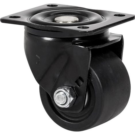 rueda giratora placa 10lp50-knb nylon negro extrafuerte eje bolas (1/2)
