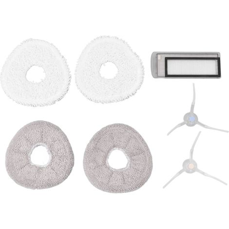 Chiffon de sol blanc gris, écumoire à brosse latérale compatible avec kit d'accessoires J1 balayeuse (1/5)