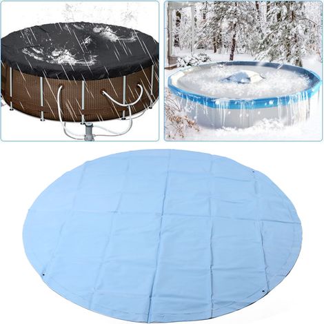 Colchón hinchable para piscinas elevadas – incluye cuerda de sujeción de PVC resistente a las heladas – 1,2 m de diámetro antes de inflar (1/5)