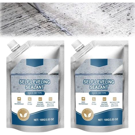 Lot de 2 Mastics de Réparation pour Fissures Béton – Colle Imperméable à Séchage Rapide, Résistante aux Intempéries
