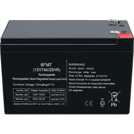 Batteria 12V 7Ah Ricambio Compatibile con Giochi Elettrici per Bambini