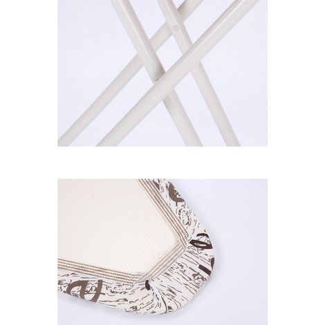 Table à repasser blanche pliable avec repose-pieds, pieds en métal larges de 107 cm (42 pouces), accessoire de repassage pour vêtements de maison (1/5)