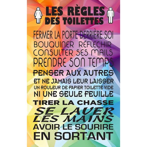 Les règles des WC 3, fabrication française , 50x80 cm (1/5)