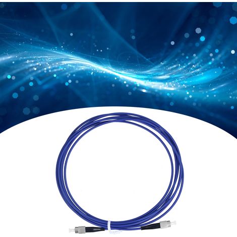 Blau geschirmtes einadriges Singlemode-Patchkabel FC/UPC-FC/UPC, 3 Meter. (1/5)